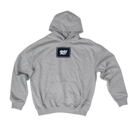 GREY OVERSIZED DENIM HOODIE