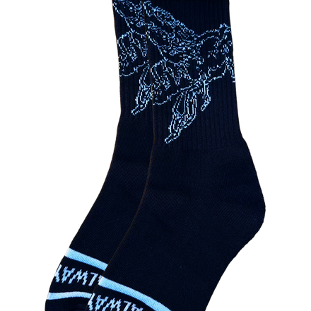 BLACK GRAFTER SOCKS * 3 PAIRS * ( UK 8 - 11 )