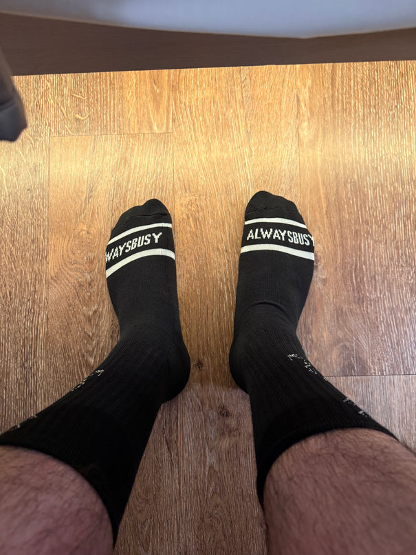 BLACK GRAFTER SOCKS  ( UK 8 - 11 ) * 3 PAIRS *