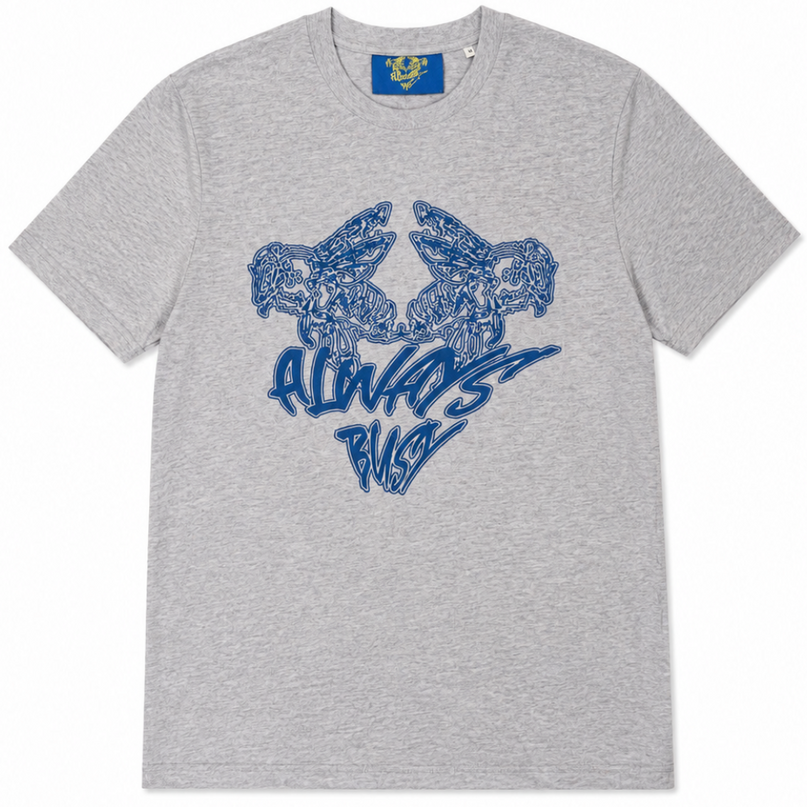 GREY & BLUE TEE