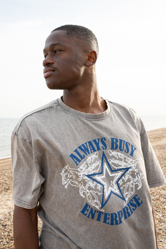 ENTERPRISE OVERSIZED FADED TEE