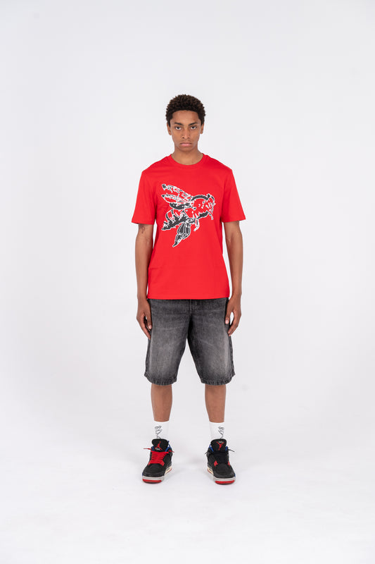 RED PIXEL TEE