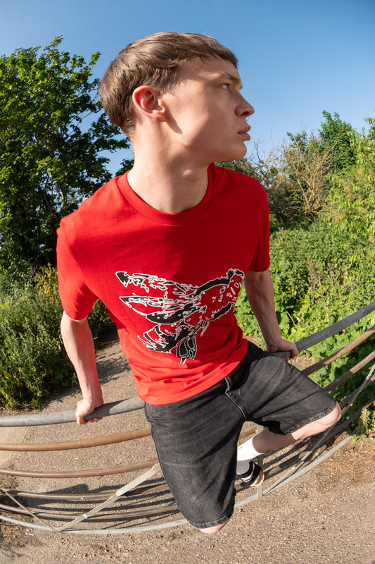 RED PIXEL TEE