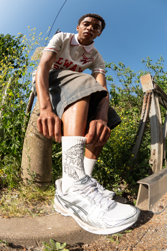 WHITE GRAFTER SOCKS ( 8 - 11 UK ). * 3 PAIRS *