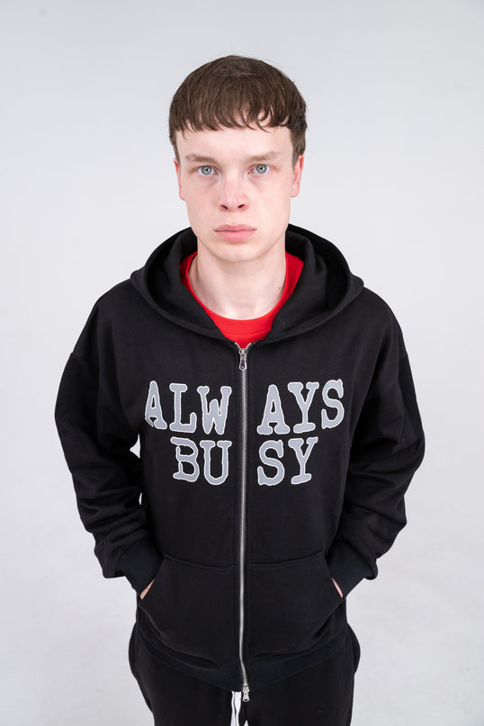 SIMPLE OVERSIZED ZIP HOODIE