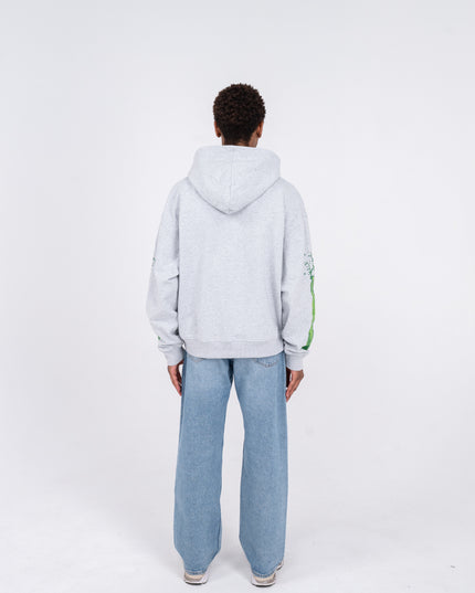 OVERSIZED GREY SPLATTER HOODIE