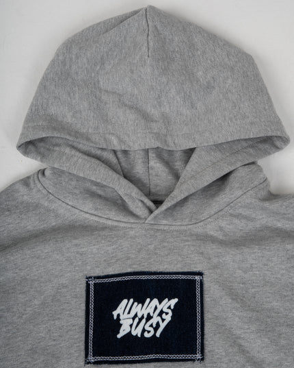 GREY OVERSIZED DENIM HOODIE