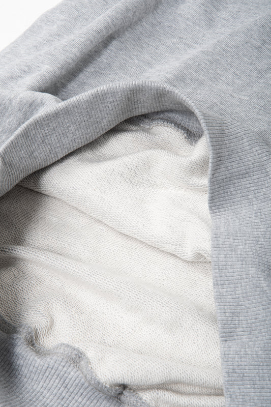GREY OVERSIZED DENIM HOODIE
