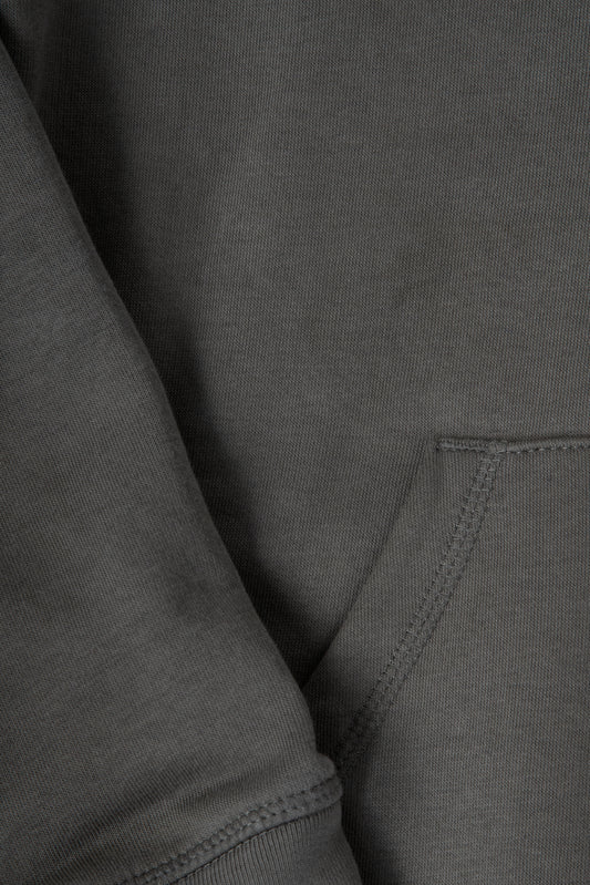 KHAKI ZIP UP HOODIE