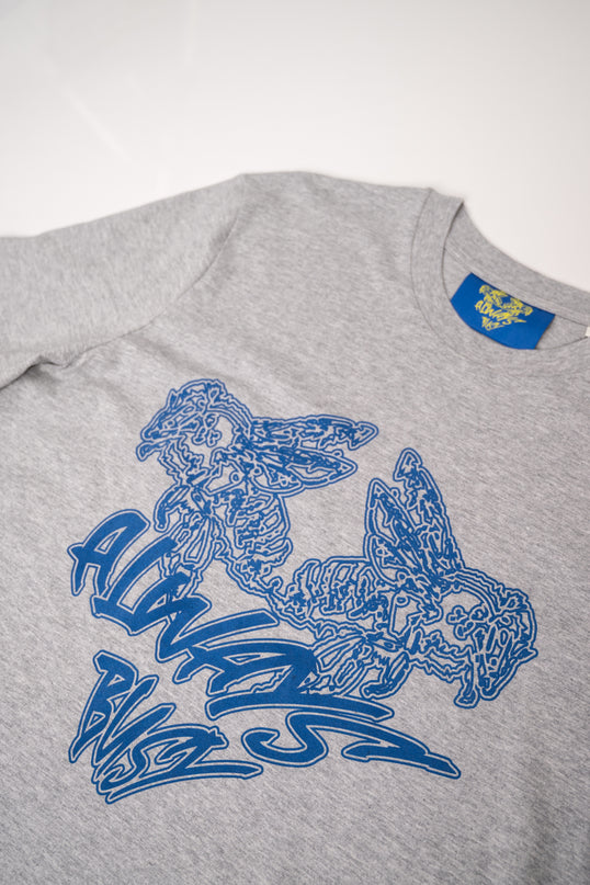 GREY & BLUE TEE