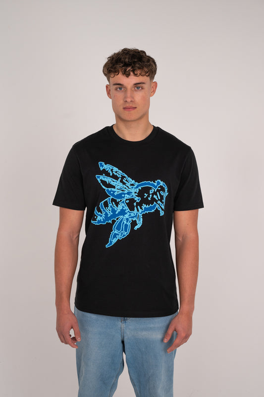 BLACK & BABY BLUE TEE