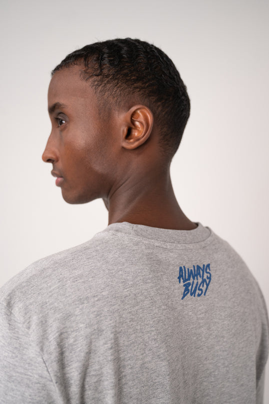 GREY & BLUE TEE