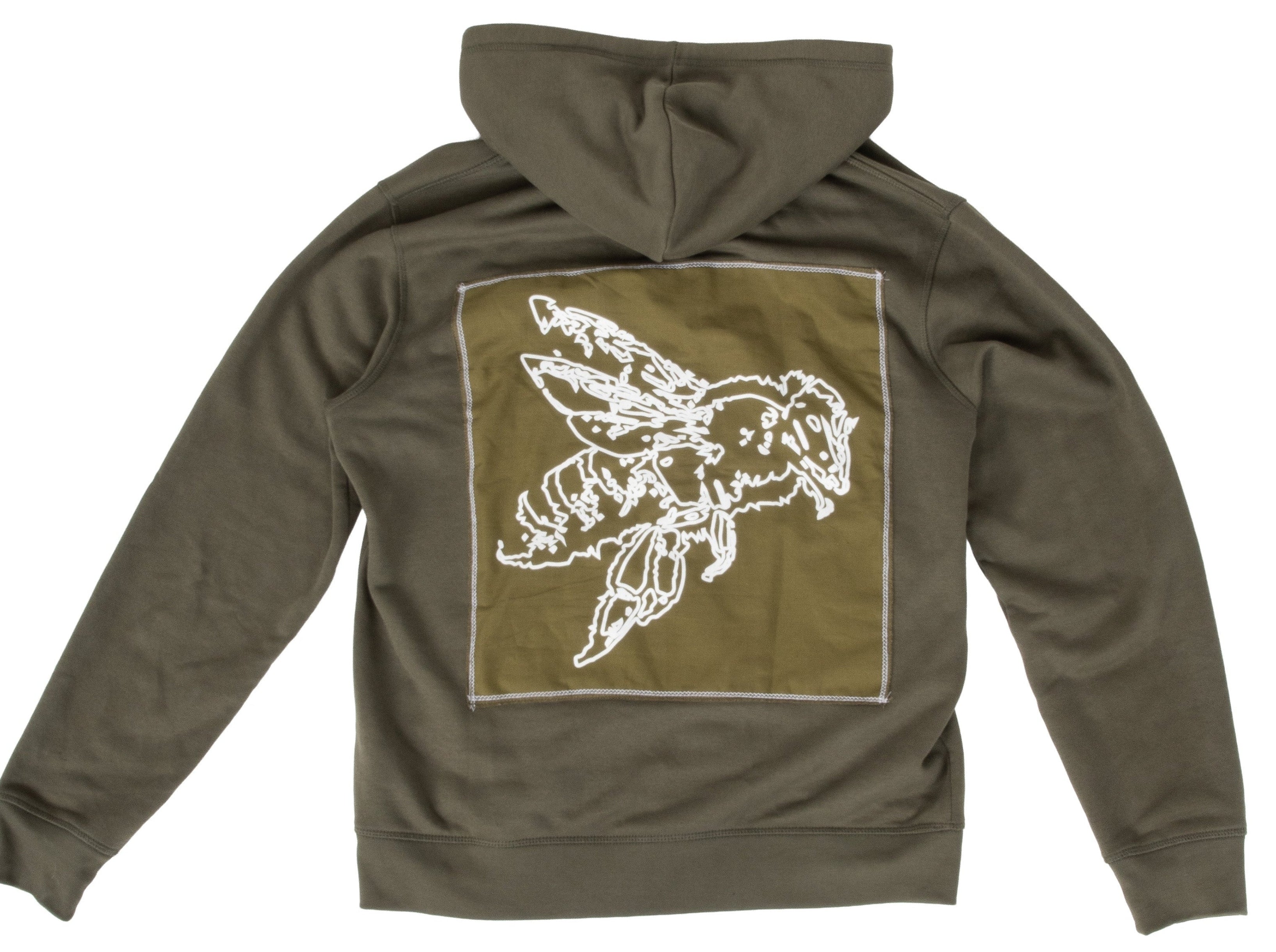 KHAKI ZIP UP HOODIE – ALWAYS BUSY STORE