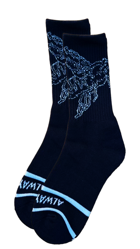 BLACK GRAFTER SOCKS  ( UK 8 - 11 ) * 3 PAIRS *