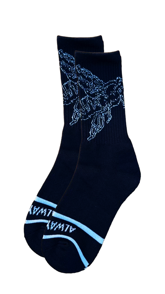 BLACK GRAFTER SOCKS * 3 PAIRS *   ( UK 8 - 11 )