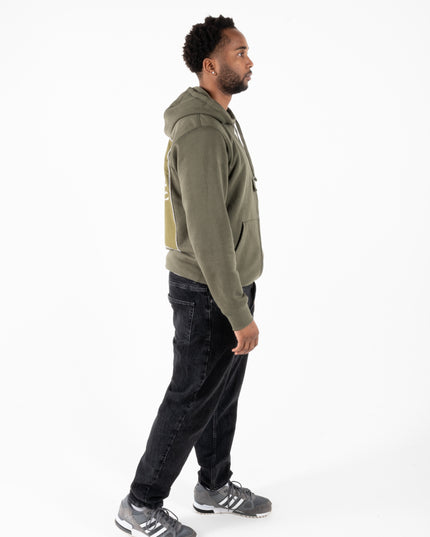 KHAKI ZIP UP HOODIE